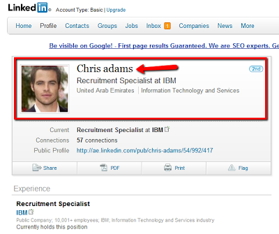 fake linkedin profile
