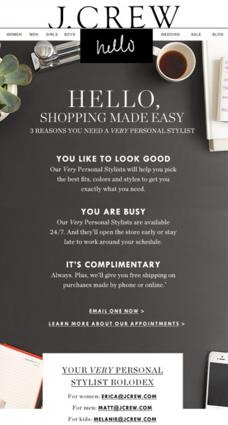 jcrew newslettre