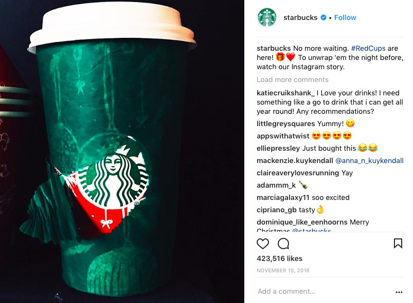 christmas campaigns Starbucks