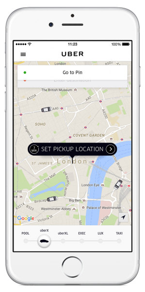 uber mobilná aplikácia