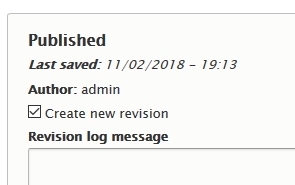 drupal 8 content type revision