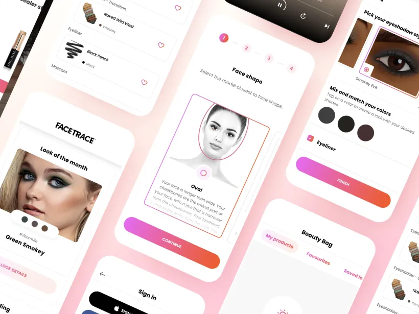 FaceTrace AR Beauty App